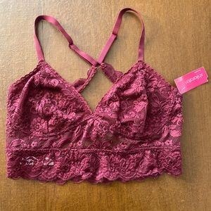 Burgundy bralette